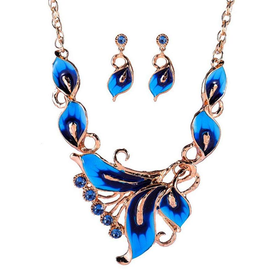 【並行輸入品】Ai.Moichien Chunky Necklace Dangle Earrings Sets Resin Butterfly