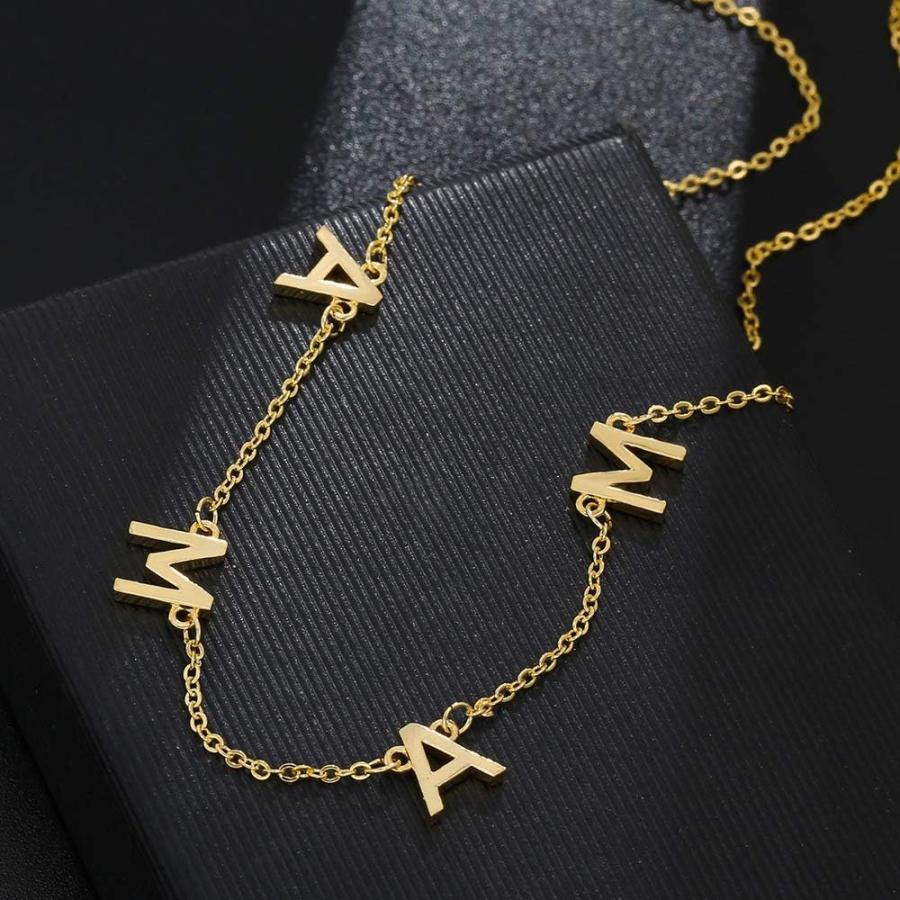 【並行輸入品】Dainty Mama ネックレス ゴールドシルバーチェーン ママ文字ペンダントネックレス 調節可能なママネックレス 母への誕生日ギフト_2