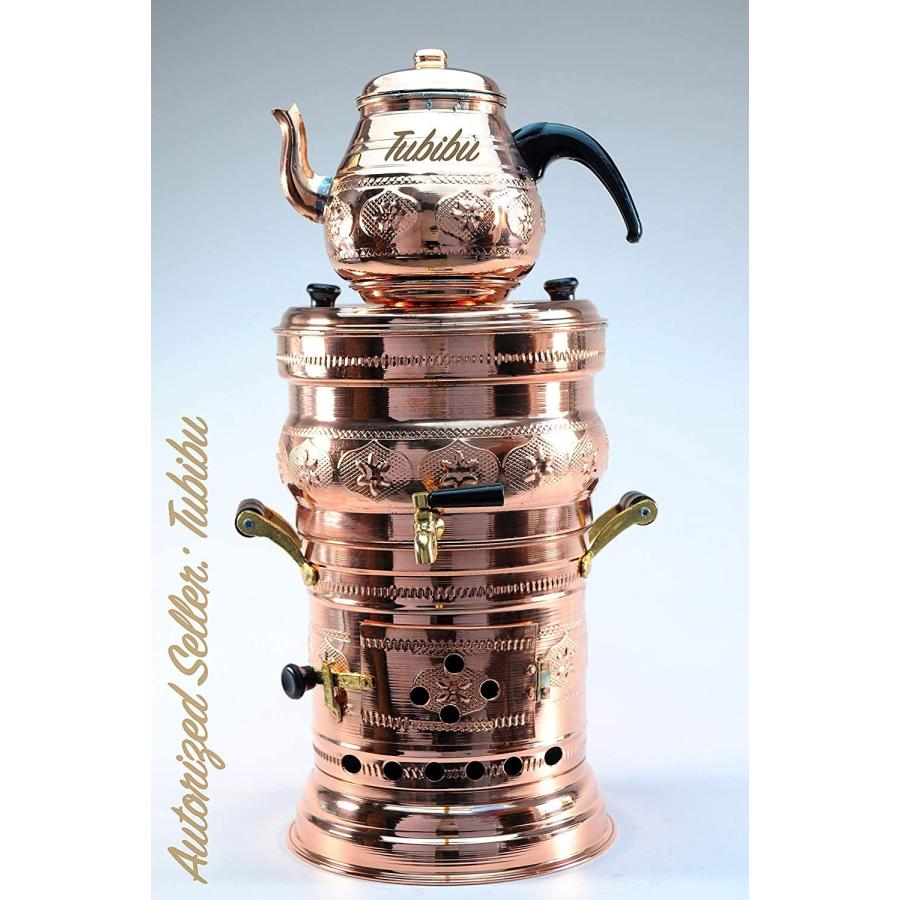 アンティーク サモワール 赤・金・黒 アンティーク サモワール 赤・金