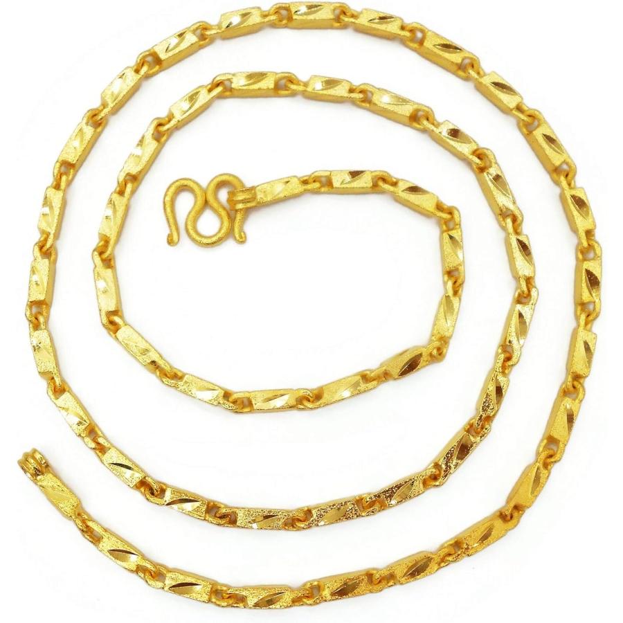 【並行輸入品】Thai Gold Jewelry Chain Link 23k 24k Baht Yellow Gold Plated Filled