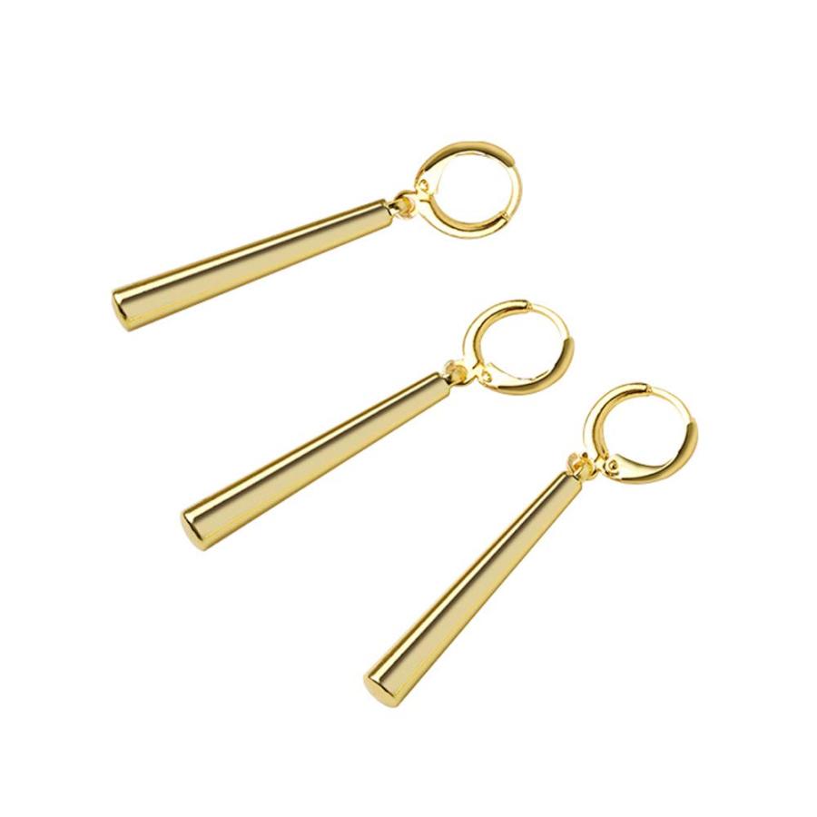 【並行輸入品】Anime Dangly Hoop Earrings Dangle For Men Women Gold Long Cylind