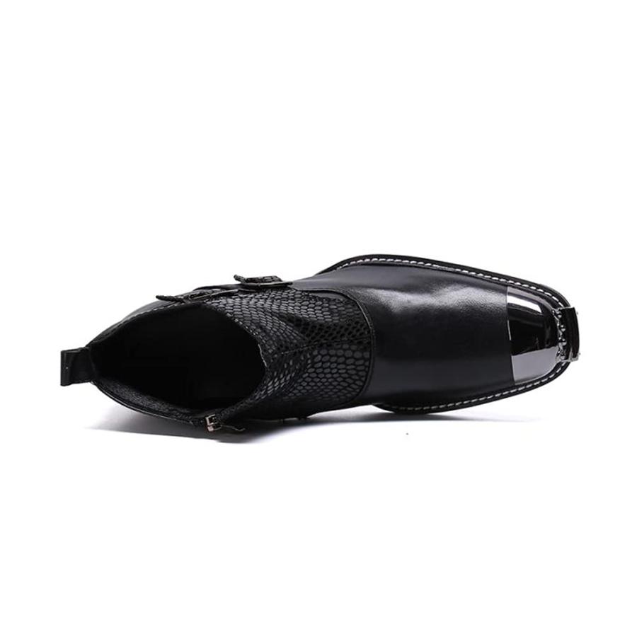 【並行輸入品】HMNS Men's Ankle Boots Business Dress Boots Chelsea Boots Blackの画像