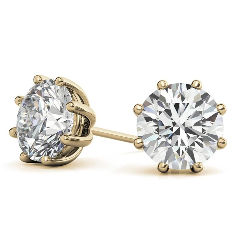 【並行輸入品】Facets Jewels Moissanite Stud Earings, 2ct DEF Color Brilliant Rの画像