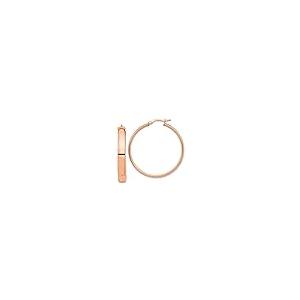 【並行輸入品】14k Rose Gold High Polished 5mm Hoop Earrings 34.66mm 32.65mm stの画像
