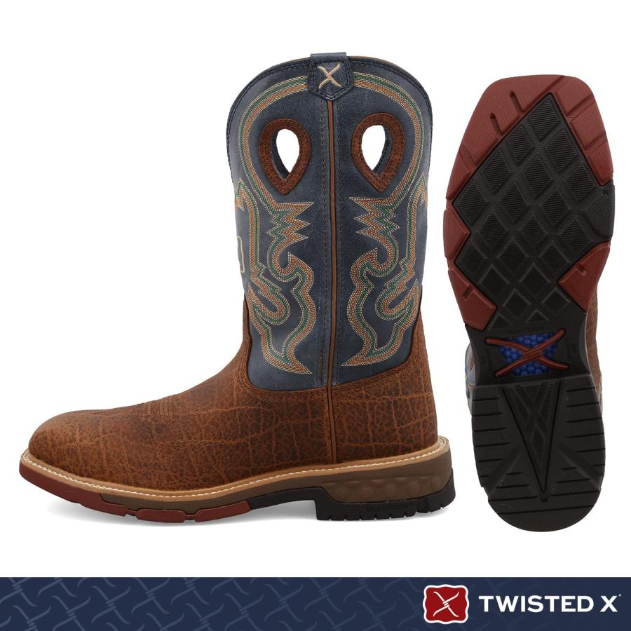 【並行輸入品】Twisted X メンズ 12インチ ウェスタンワークブーツ   カジュアルアンクルブーツ 特許取得済 CellStretchの画像