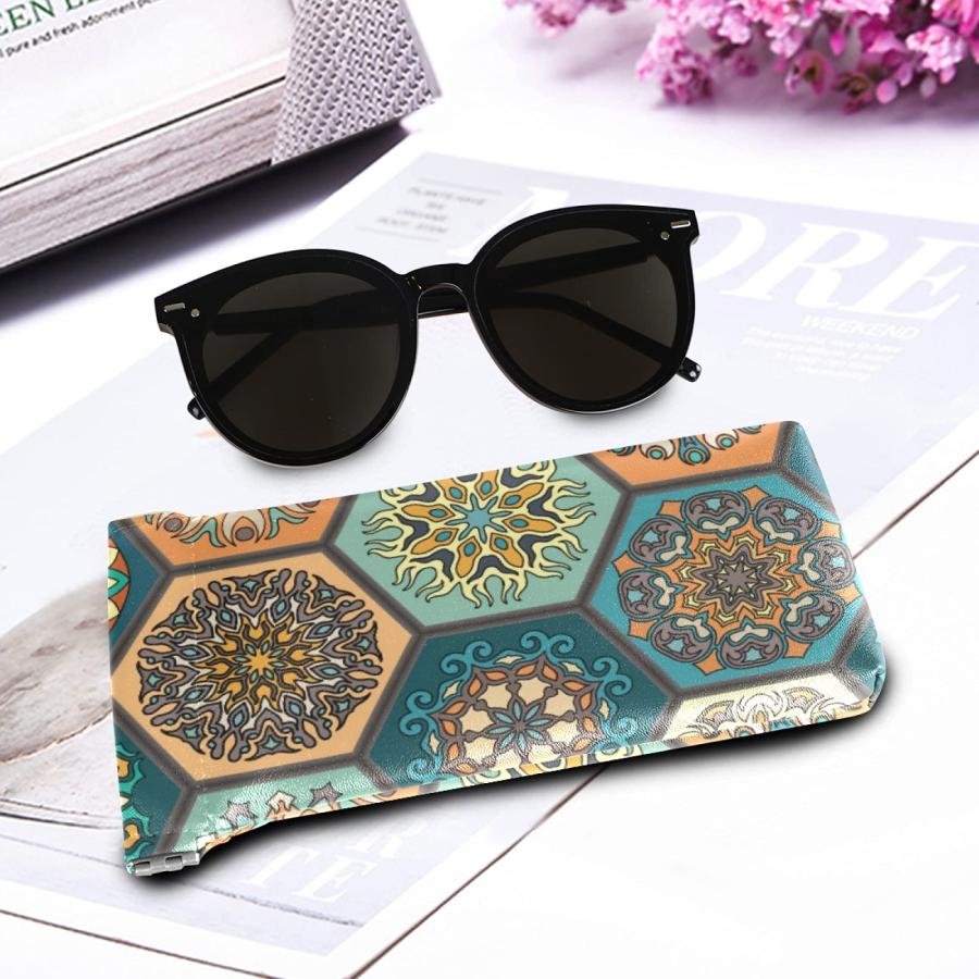 【並行輸入品】susiyo Colorful Vintage Floral Mandala Sunglasses Pouch Squeezeの画像