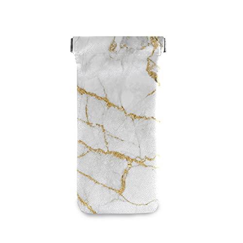 【並行輸入品】susiyo White Gold Marble Texture Sunglasses Pouch Squeeze Top Poの画像