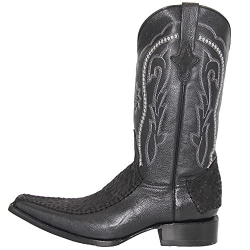 【並行輸入品】Western Shops Men’s Genuine Leather Luxury Western Bull Neck Priの画像