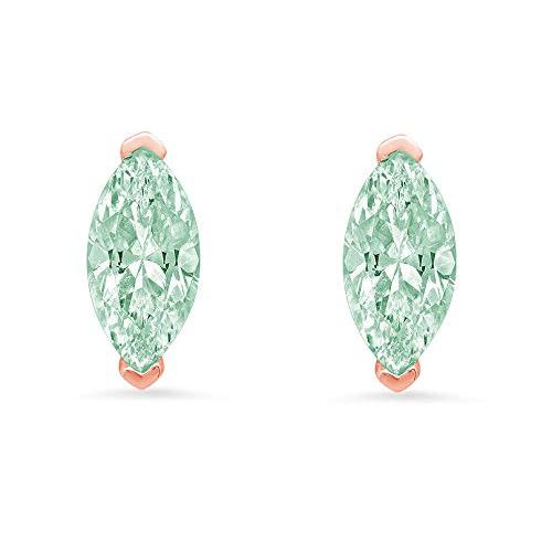 【並行輸入品】0.94cttw Brilliant Marquise Cut Solitaire Flawless Genuine Blueの画像