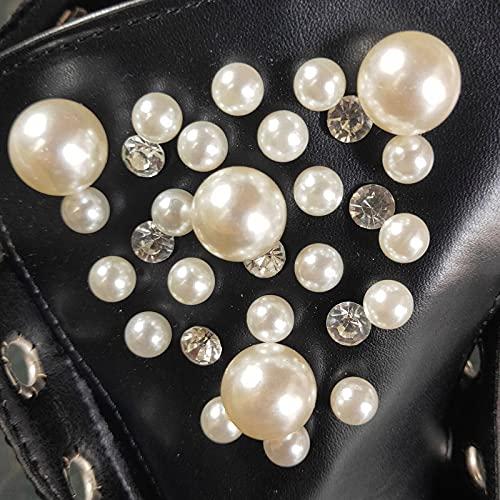 【並行輸入品】AIHOU Sandals Cowboy Boots for Women Pearl Lace Up Platform Bootの画像