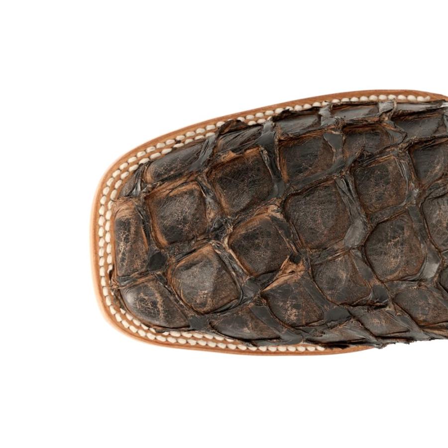 【並行輸入品】Durango〓 Premium Exotics〓 Dark Brown Pirarucu Western Boot Sizeの画像