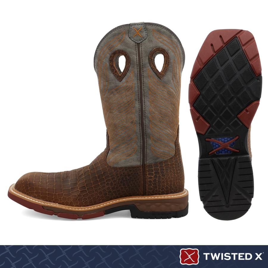 【並行輸入品】Twisted X メンズ 12インチ ウェスタンワークブーツ   カジュアルアンクルブーツ 特許取得済 CellStretchの画像