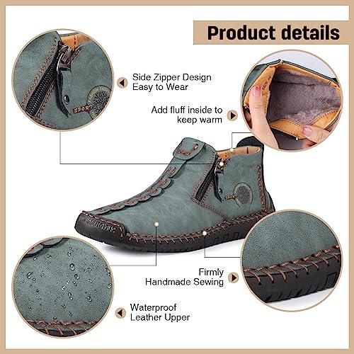 【並行輸入品】Govicta Men's Medieval Boots Renaissance Shoes Winter Boots Snowの画像