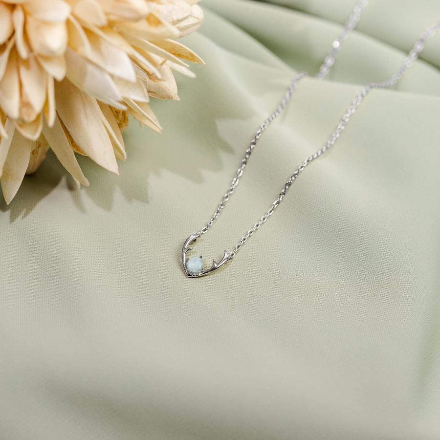 【並行輸入品】PAVOI 14Kゴールドメッキ 人工ホワイトオパールネックレス レディースオパールネックレス， 金属， 宝石なし PAVOI 1_9