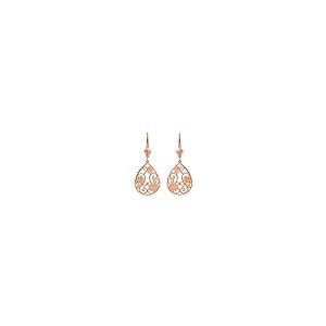 【並行輸入品】14K SOLID ROSE GOLD FILIGREE TEARDROP FLORAL DROP EARRING SETの画像