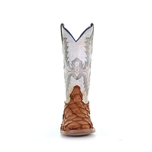 【並行輸入品】CORRAL Men's Exotic Pirarucu Skin Western Boot Broad Square Toeの画像