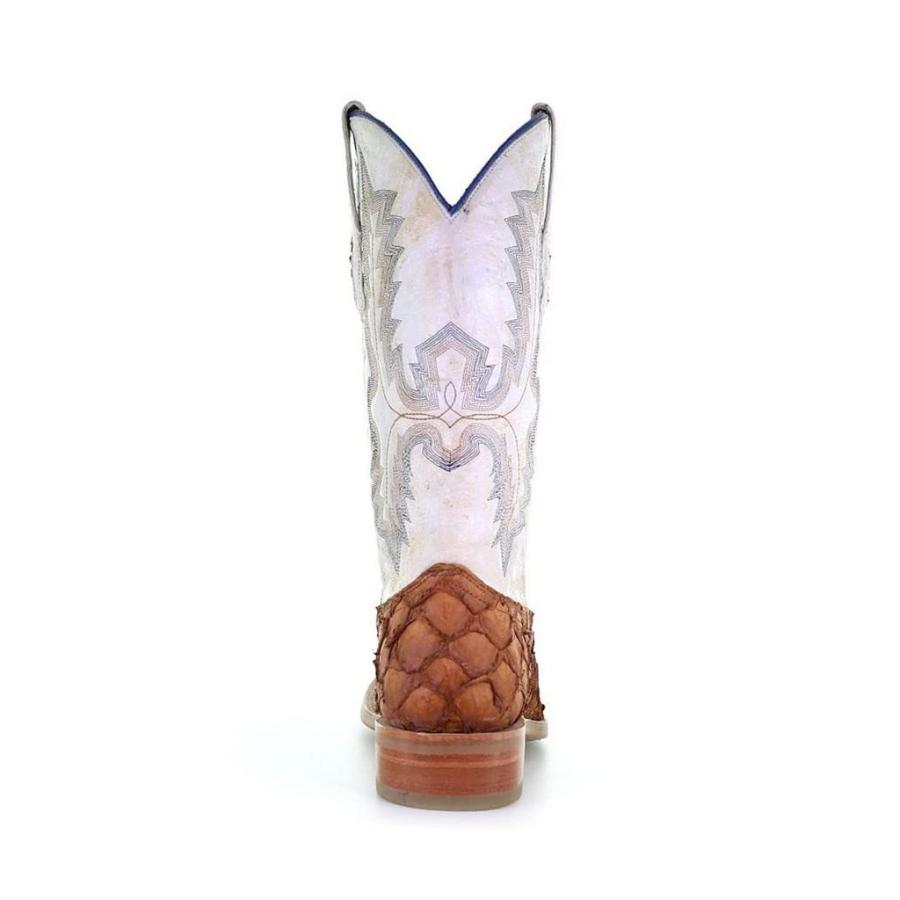 【並行輸入品】CORRAL Men's Exotic Pirarucu Skin Western Boot Broad Square Toeの画像