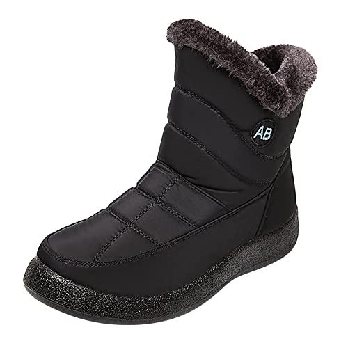 【並行輸入品】ZiSUGP Snow Boots For Women Waterproof Anti Slip Winter Fur Liniの画像