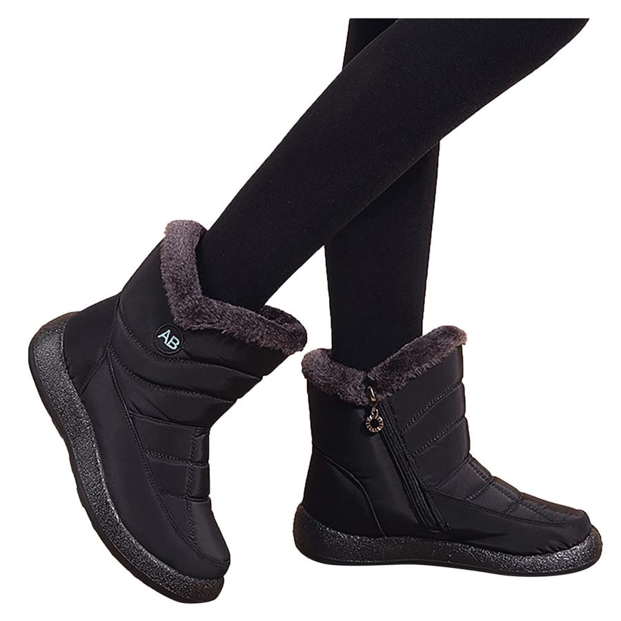 【並行輸入品】ZiSUGP Snow Boots For Women Waterproof Anti Slip Winter Fur Liniの画像