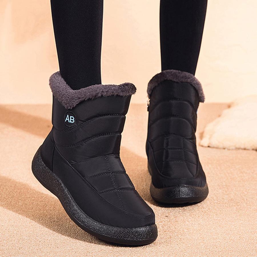 【並行輸入品】ZiSUGP Snow Boots For Women Waterproof Anti Slip Winter Fur Liniの画像
