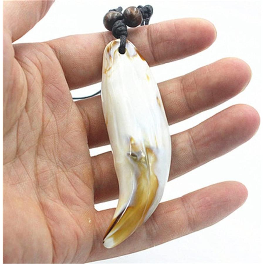 並行輸入品】オオカミの歯 ペンダントネックレス 樹脂の槍 トライバル