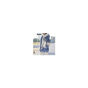 【並行輸入品】Womens Zip Up Plush Color Block Stitching Sherpa Flannel Winterの画像
