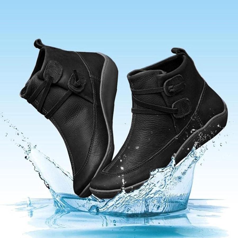 【並行輸入品】Boots for Women Premium Orthopedic Ankle Boots Arch Support Leatの画像