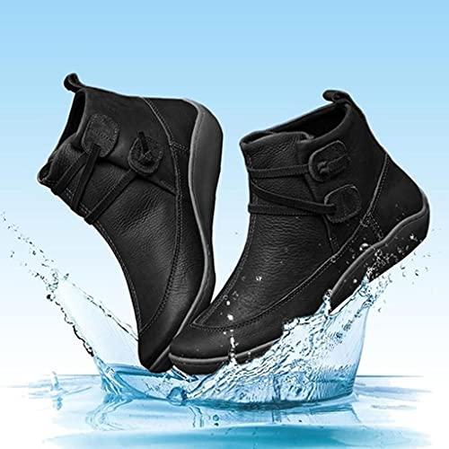 【並行輸入品】Boots for Women Premium Orthopedic Ankle Boots Arch Support Leatの画像