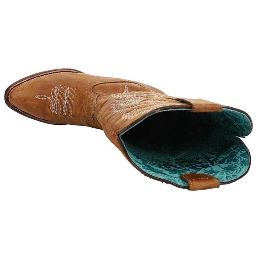 【並行輸入品】CORRAL Women's Golden Embroidery Western Boot Snip Toe Gold 7 Mの画像