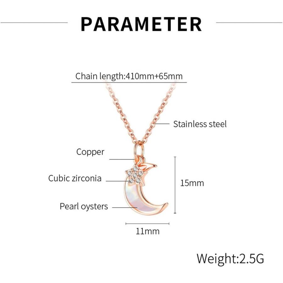 【並行輸入品】Gualiy Women Necklace Stainless Steel Pendant Necklace Women Girlfr_1