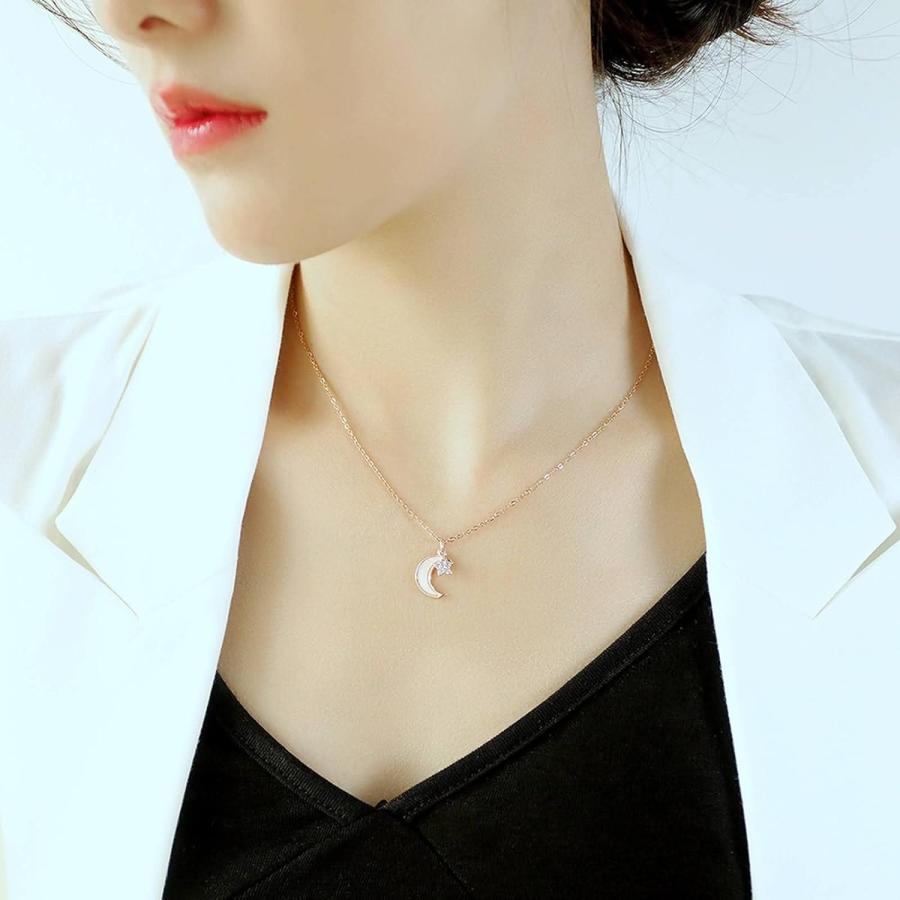 【並行輸入品】Gualiy Women Necklace Stainless Steel Pendant Necklace Women Girlfr_2