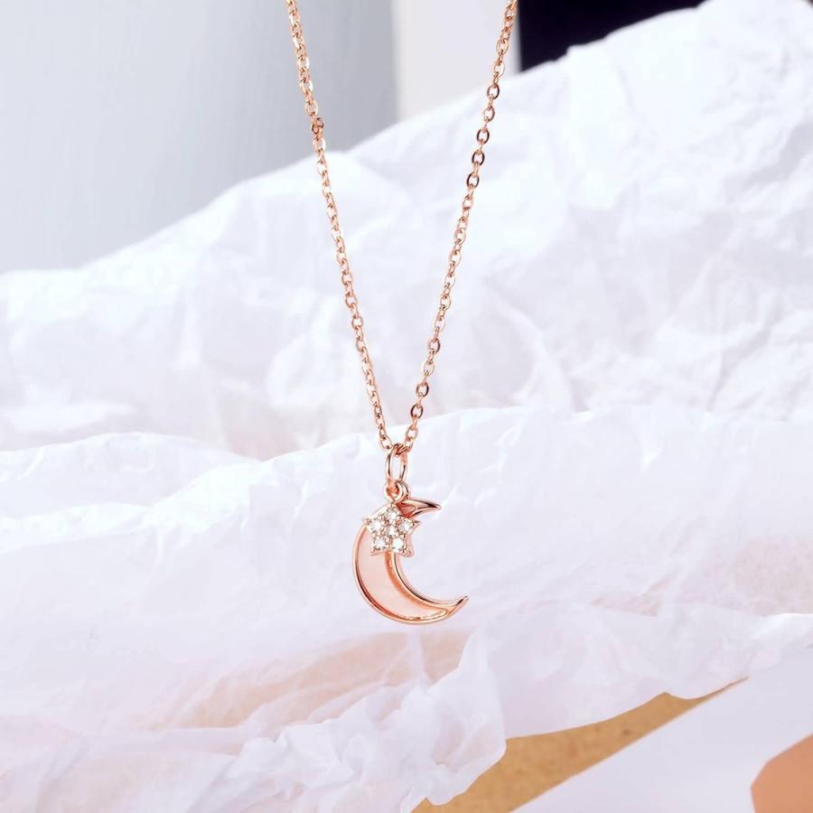 【並行輸入品】Gualiy Women Necklace Stainless Steel Pendant Necklace Women Girlfr_3
