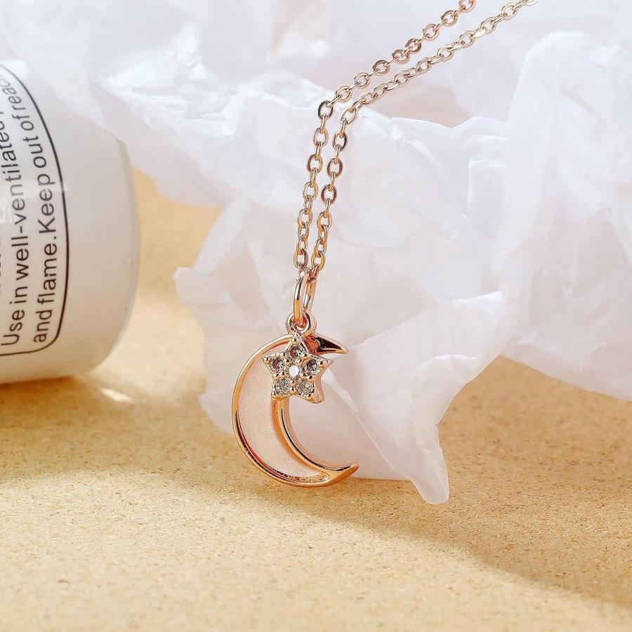 【並行輸入品】Gualiy Women Necklace Stainless Steel Pendant Necklace Women Girlfr_4
