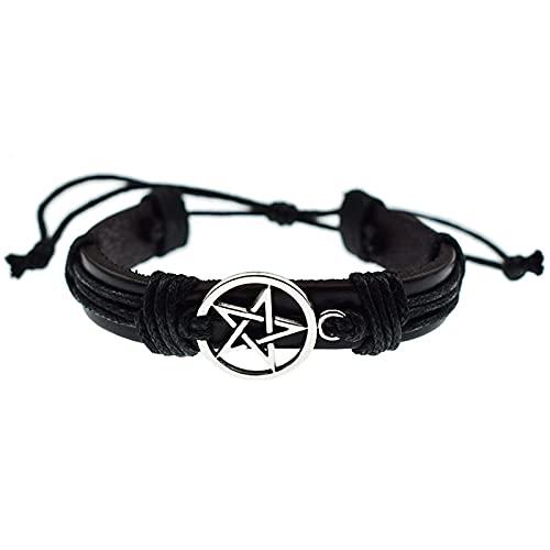 【並行輸入品】NTNLAN Punk Antique Pentagram Witch Star Symbol Charm Women Men