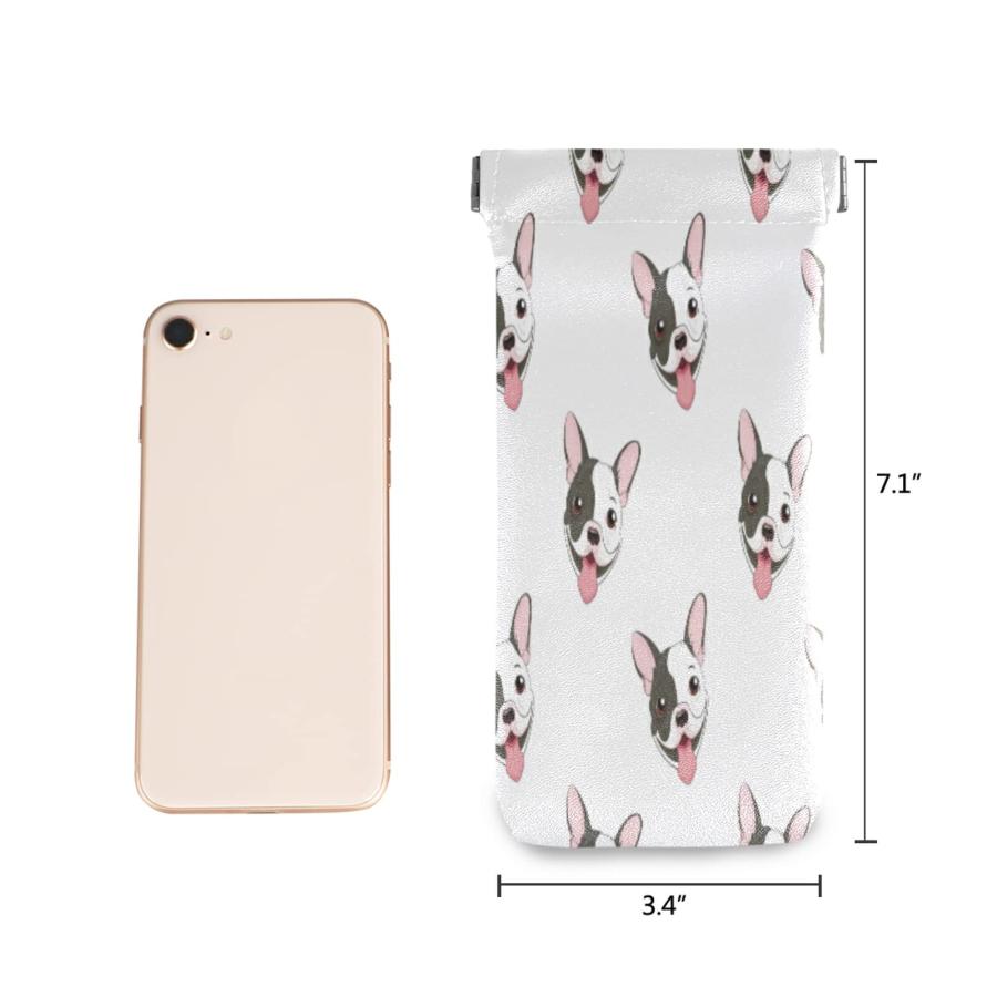 【並行輸入品】OTVEE Funny French Bulldog Sunglasses Bag Eyeglass Case Large Soの画像