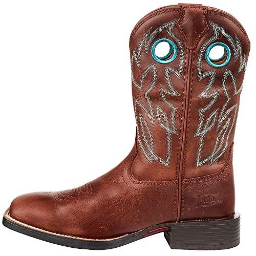 【並行輸入品】Justin Men's Brandy Bowline Cowhide Leather Western Boot Wide Sqの画像