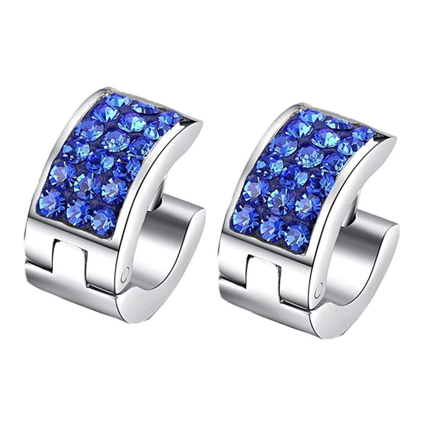 【並行輸入品】OAKKY Jewelry Men's and Women's Muticolor Crystal Stainless Stee
