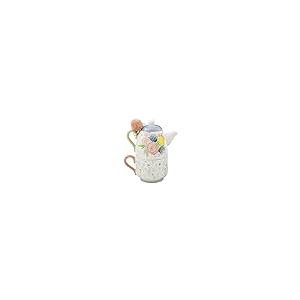 【並行輸入品】Mud Pie Stacked Floral Tea For One Set, Multi, stacked 8 1/4\" x 6の画像