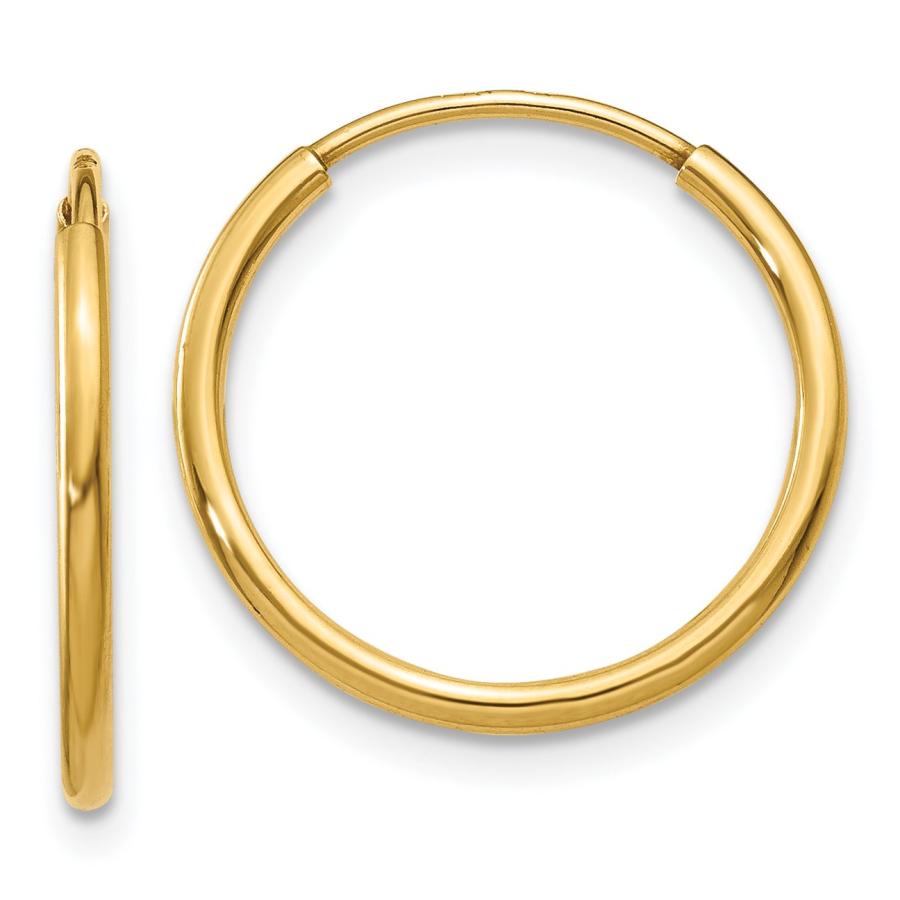 【並行輸入品】14K Yellow Gold Filled (Medium Size 1.25x16mm) Endless Hoop Earr