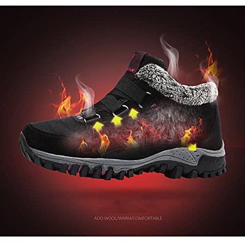 【並行輸入品】Fleekcomfy Snowy Villi Leather Ankle Boots, Women Men Winter Theの画像