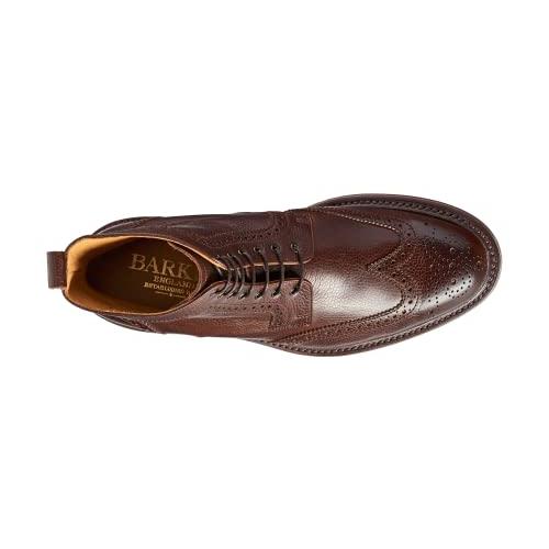 【並行輸入品】BARKER Leather Boot Calder Dark Brown Grain Wingtip Handcraftedの画像