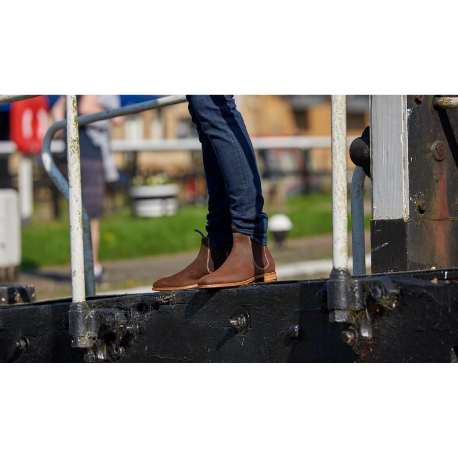 【並行輸入品】BARKER Chelsea Boot Mansfield Cherry Grain Boot Handcrafted Men's Chの画像