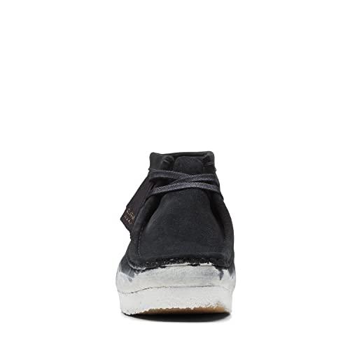 【並行輸入品】Clarks Men's Wallabee Boot Black/White Suede 10Mの画像