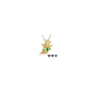 【並行輸入品】MERPOCCLI Angel Pendant Necklace for Girls/Women Emerald Necklac_2