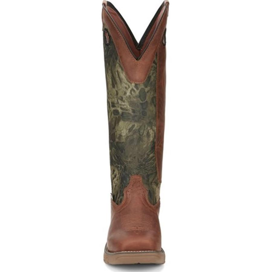 【並行輸入品】メンズ Justin Stampede Rush Strike Russet Woodlands 迷彩スネークブーツ, 迷彩, 9の画像
