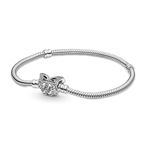 並行輸入品】PANDORA Moments バタフライクラスプ スネークチェーン