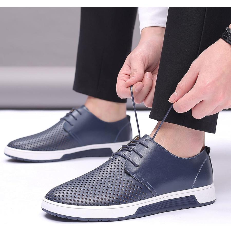 【並行輸入品】Coolchoose Men's Oxfords Shoes Classic Lace up Leather Dress Shoes Cの画像
