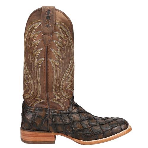 【並行輸入品】Durango〓 Premium Exotics〓 Dark Bay Pirarucu Western Boot Size 10の画像