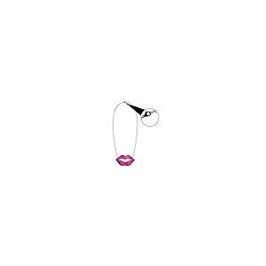 【並行輸入品】アンチヴァルリップネックレス 18インチ | ブラック&フクシア | 1個 Fuchsia Anti Val Lips Nec_5