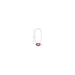 【並行輸入品】アンチヴァルリップネックレス 18インチ | ブラック&フクシア | 1個 Fuchsia Anti Val Lips Nec_8
